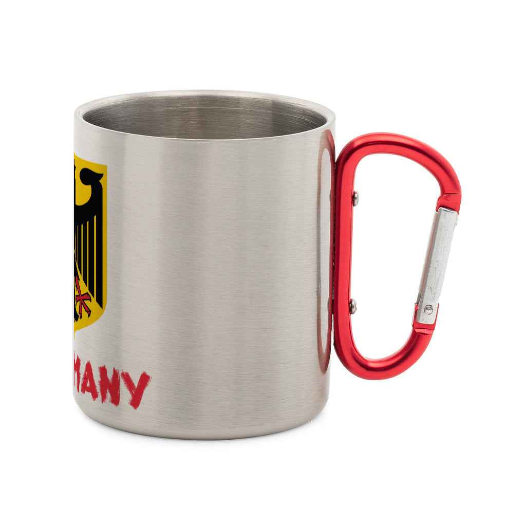 Doppelwandige Edelstahl-Tasse mit Karabiner