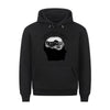 Brain Premium Hoodie featuring a brain graphic and kangaroo pocket, made of cotton and polyester blend with metal cord ends.
