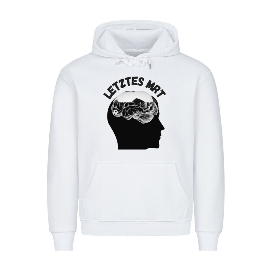 Brain Premium Hoodie featuring a brain graphic and kangaroo pocket, made of cotton and polyester blend with metal cord ends.
