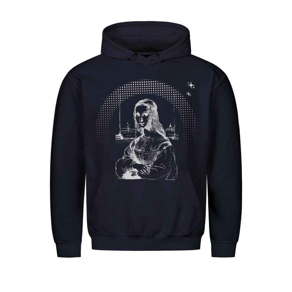 Mona Lisa Hoodie - Kunstdruck im Pixel-Art-Style