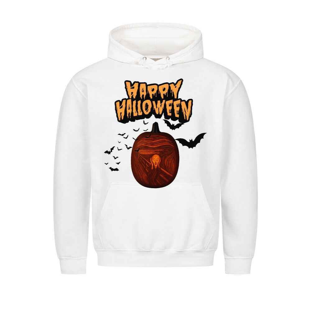 Halloween Hoodie mit Taschendruck - Gemütlicher Kapuzenpullover