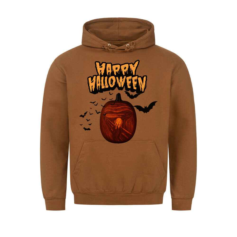 Halloween Hoodie mit Taschendruck - Gemütlicher Kapuzenpullover