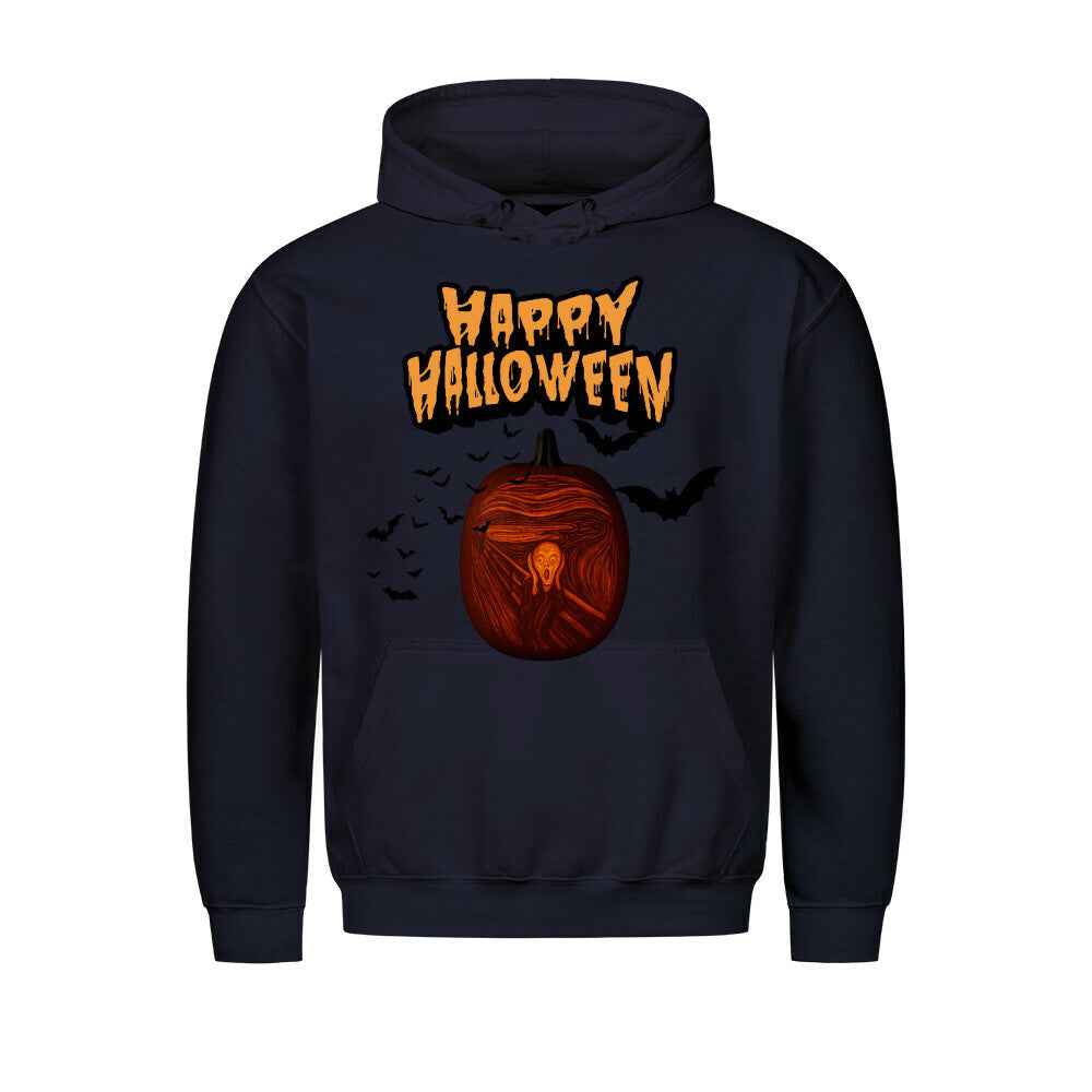 Halloween Hoodie mit Taschendruck - Gemütlicher Kapuzenpullover