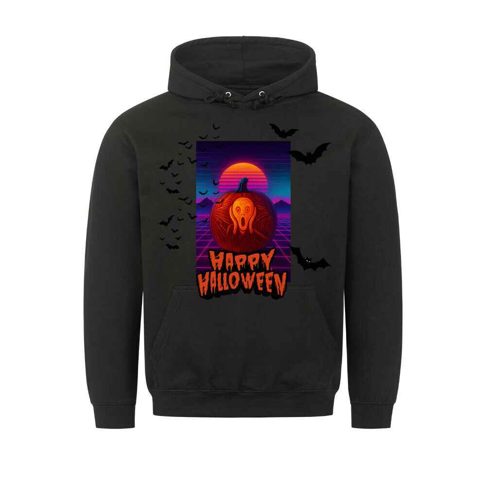 Happy Halloween Hoodie mit Taschendruck - Gemütlicher Kapuzenpullover