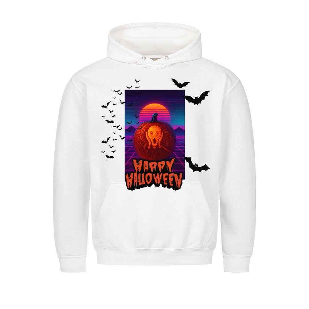 Happy Halloween Hoodie mit Taschendruck - Gemütlicher Kapuzenpullover