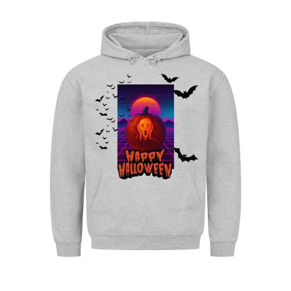 Happy Halloween Hoodie mit Taschendruck - Gemütlicher Kapuzenpullover