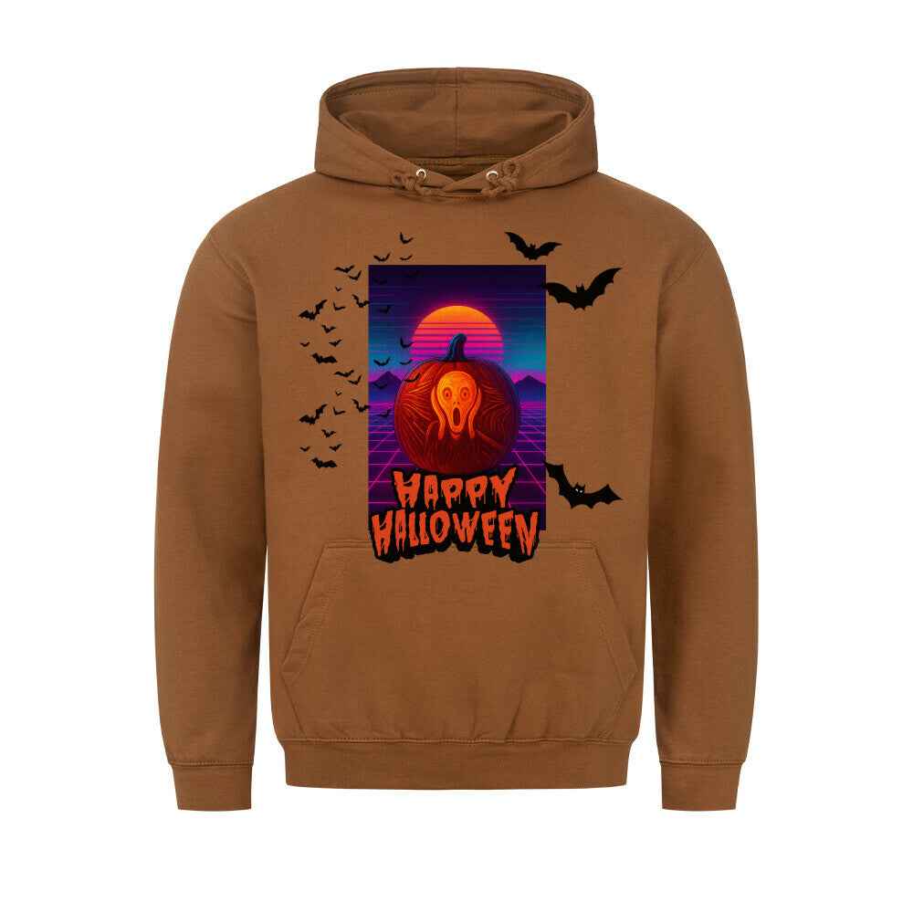 Happy Halloween Hoodie mit Taschendruck - Gemütlicher Kapuzenpullover