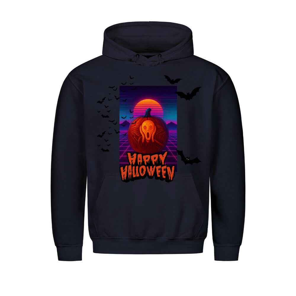 Happy Halloween Hoodie mit Taschendruck - Gemütlicher Kapuzenpullover