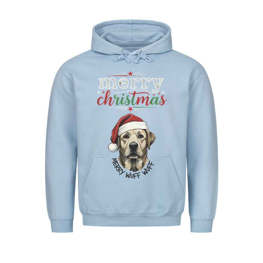 Wuff Wuff Christmas  Hoodie - Mit Taschendruck