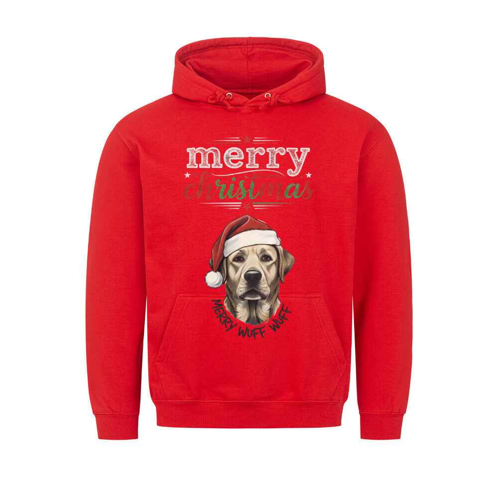Wuff Wuff Christmas  Hoodie - Mit Taschendruck