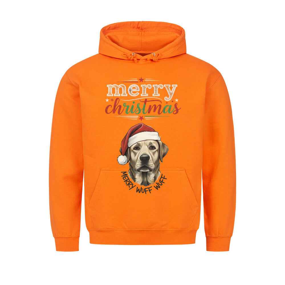 Wuff Wuff Christmas  Hoodie - Mit Taschendruck