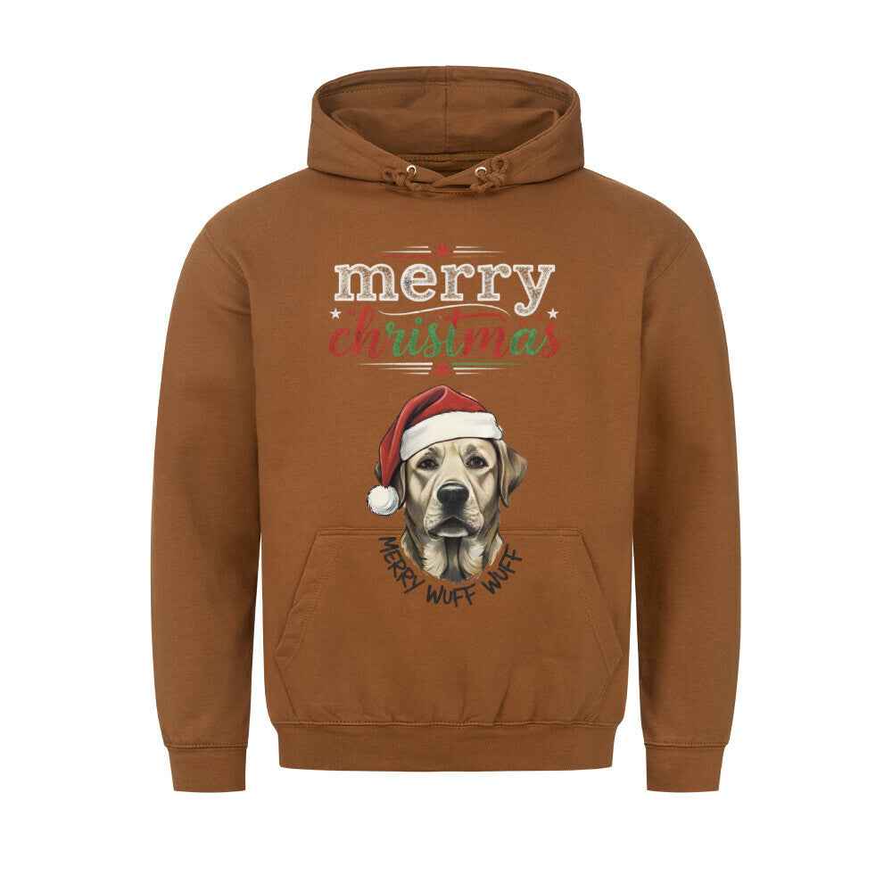 Wuff Wuff Christmas  Hoodie - Mit Taschendruck