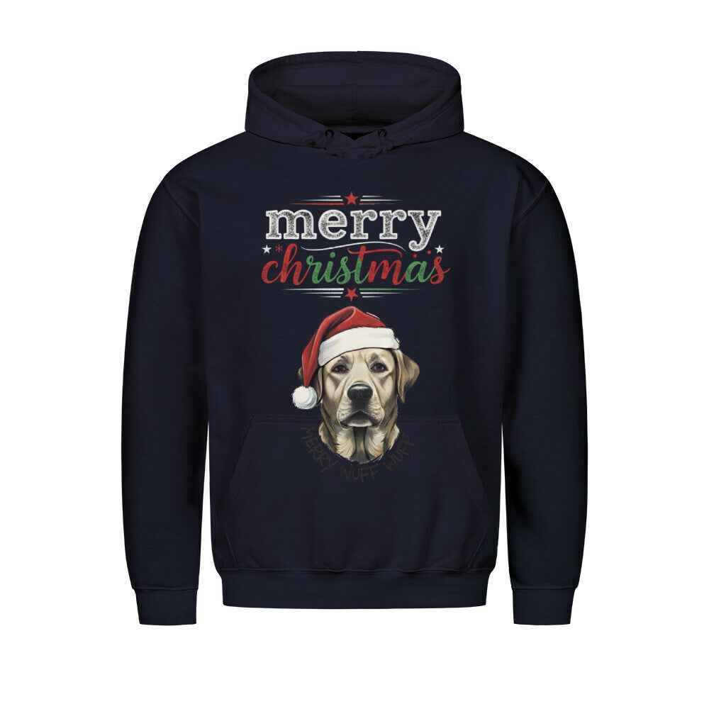 Wuff Wuff Christmas  Hoodie - Mit Taschendruck