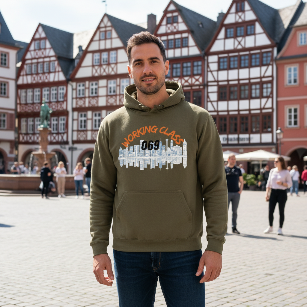 Tradition Hoodie - Premium mit Taschendruck
