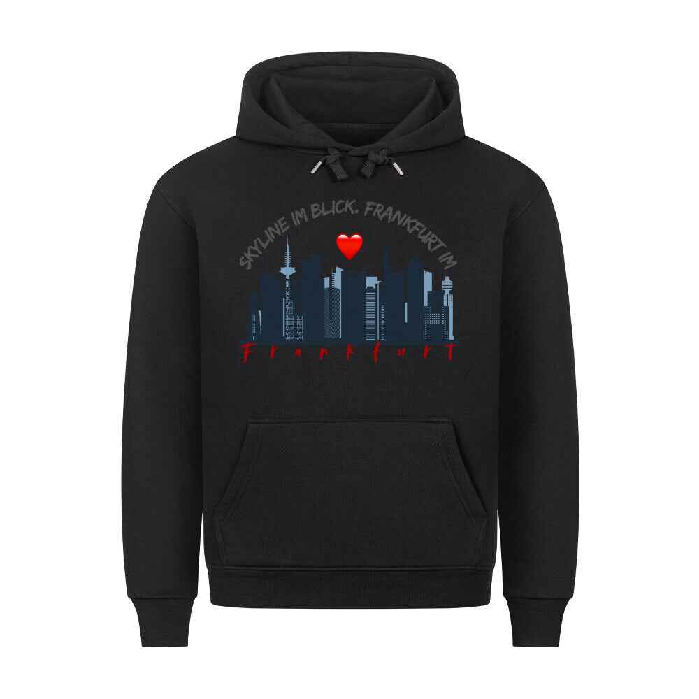 Skyline im Herz Premium Hoodie - Frankfurt Edition