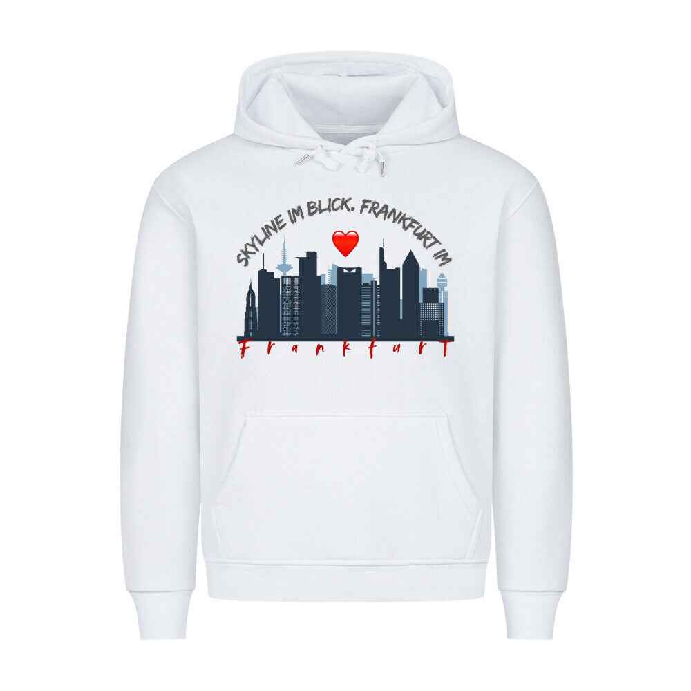 Skyline im Herz Premium Hoodie - Frankfurt Edition