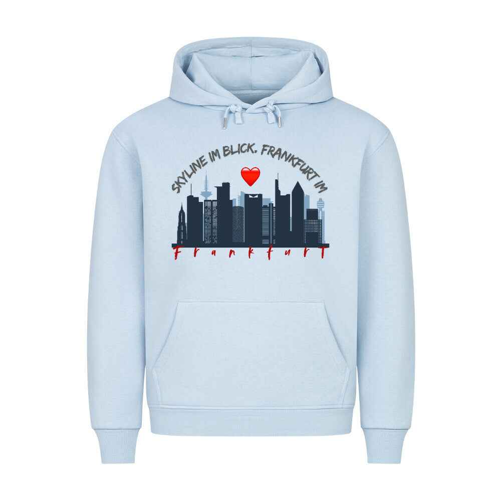 Skyline im Herz Premium Hoodie - Frankfurt Edition