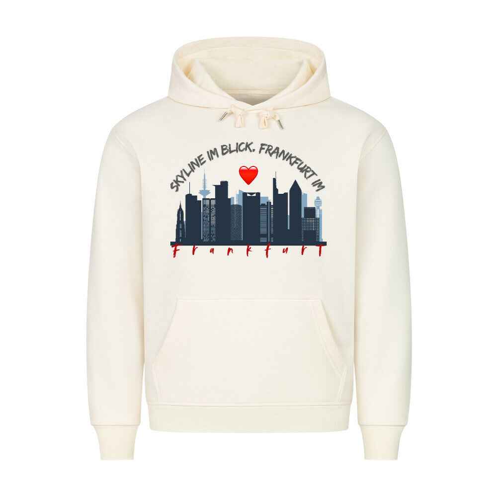 Skyline im Herz Premium Hoodie - Frankfurt Edition