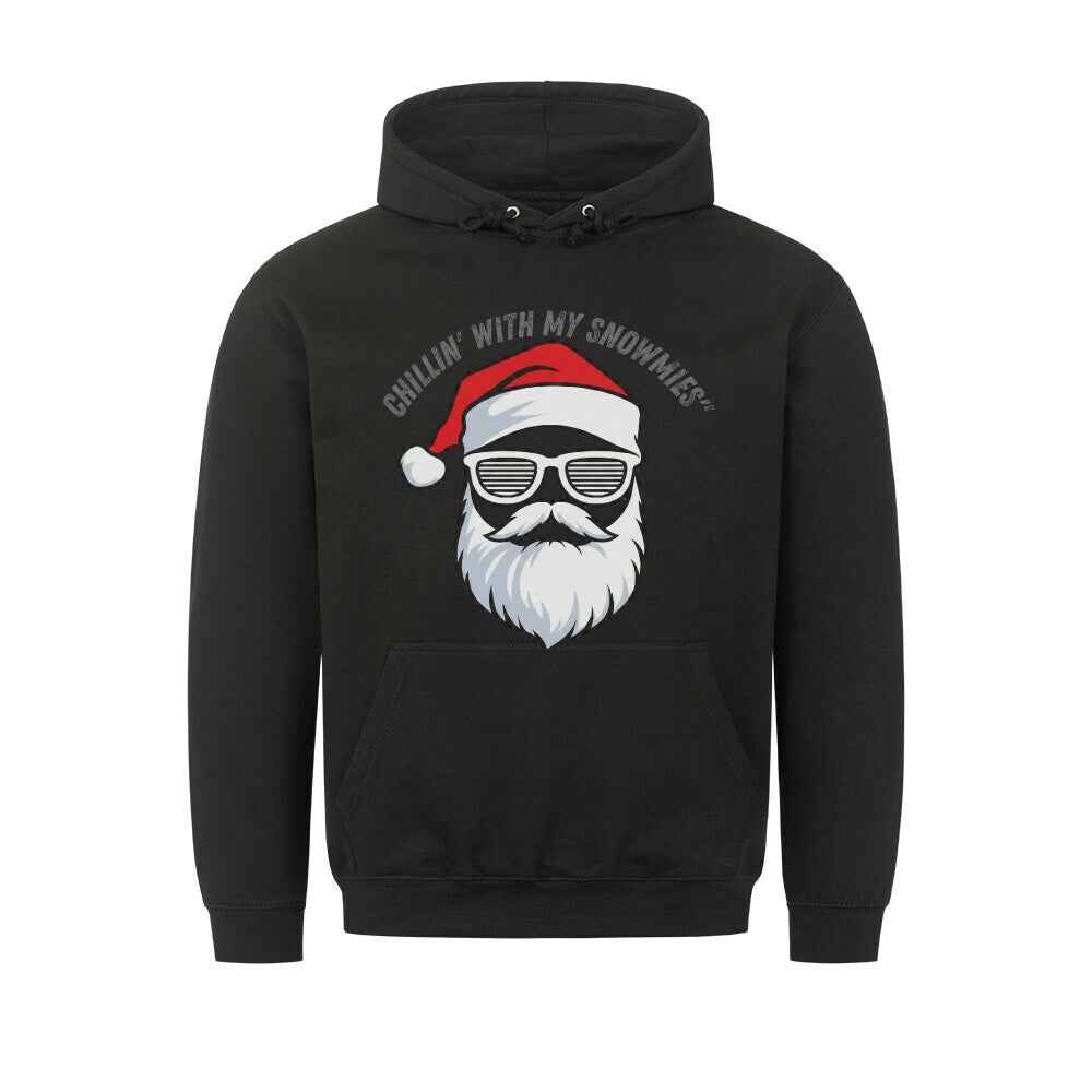 Chill Snowman Hoodie - Premium Kapuzenpullover mit Taschendruck