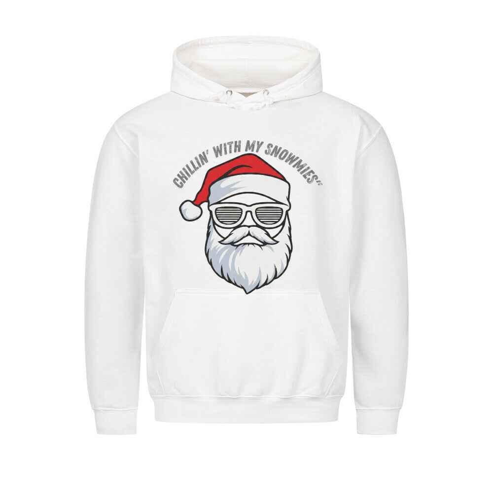 Chill Snowman Hoodie - Premium Kapuzenpullover mit Taschendruck
