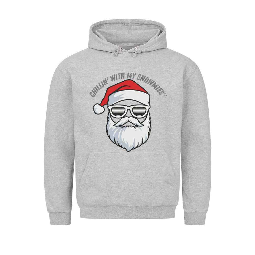 Chill Snowman Hoodie - Premium Kapuzenpullover mit Taschendruck