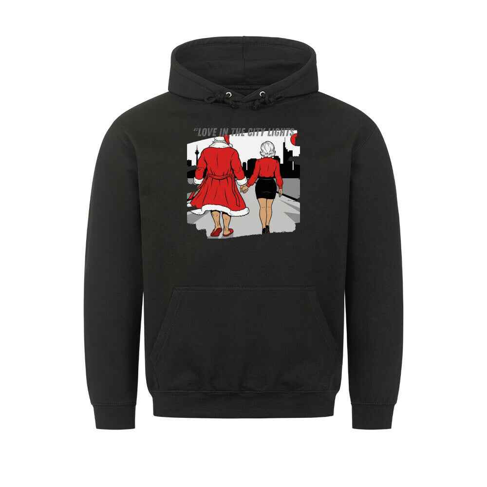 Love in City Hoodie - Premium Kapuzenpullover mit Bauchtasche
