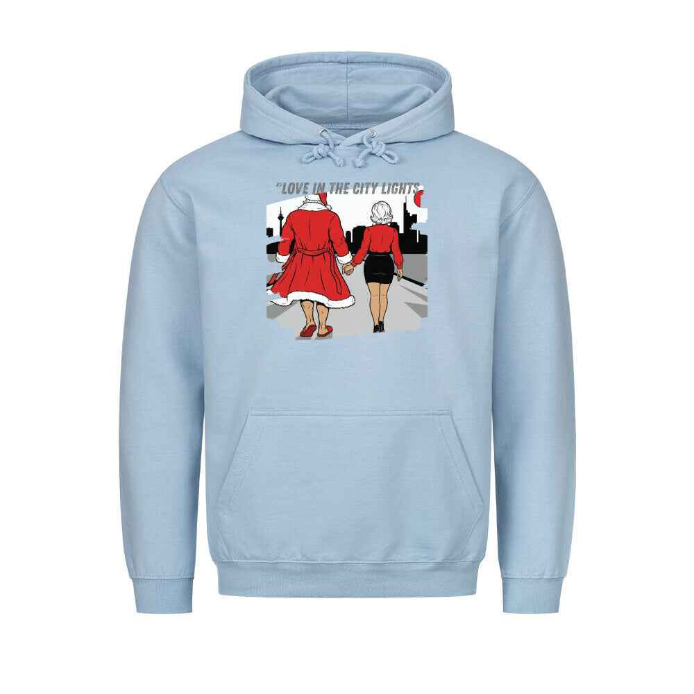 Love in City Hoodie - Premium Kapuzenpullover mit Bauchtasche