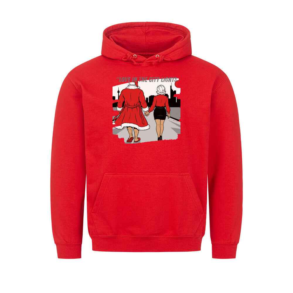 Love in City Hoodie - Premium Kapuzenpullover mit Bauchtasche