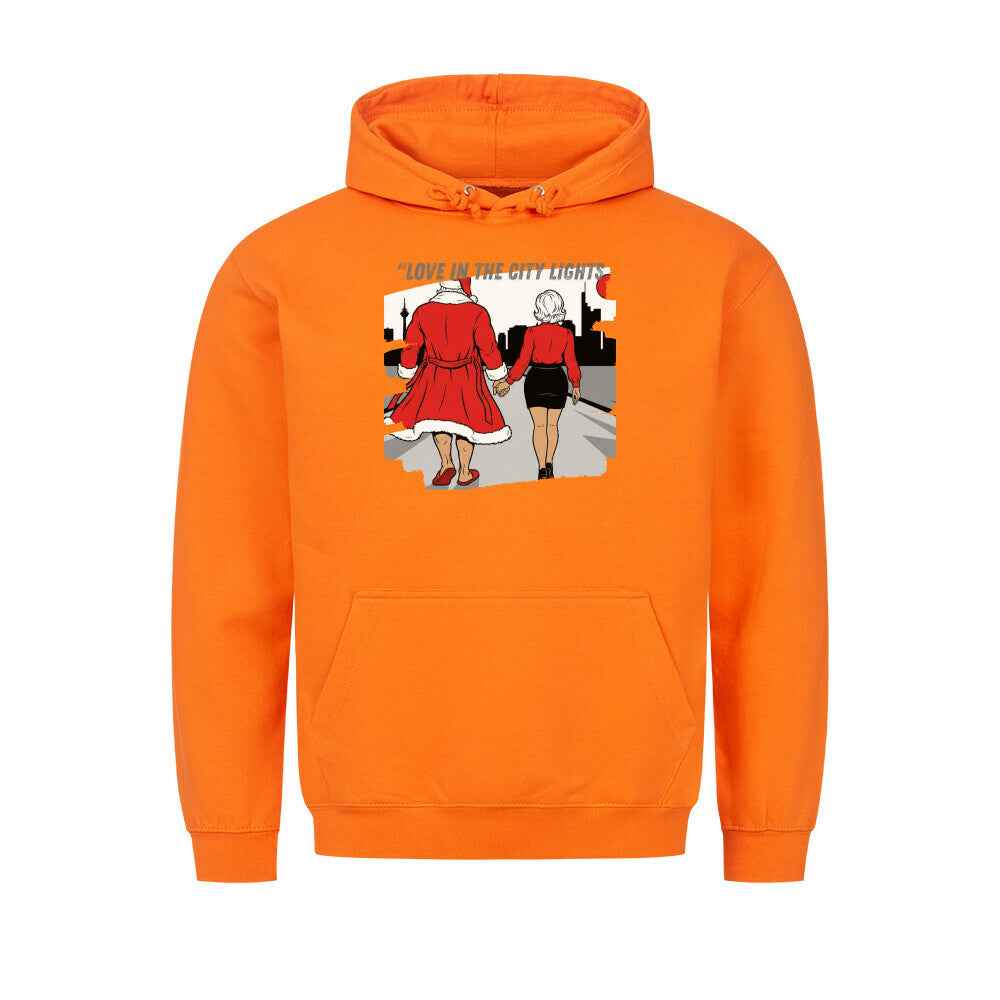 Love in City Hoodie - Premium Kapuzenpullover mit Bauchtasche