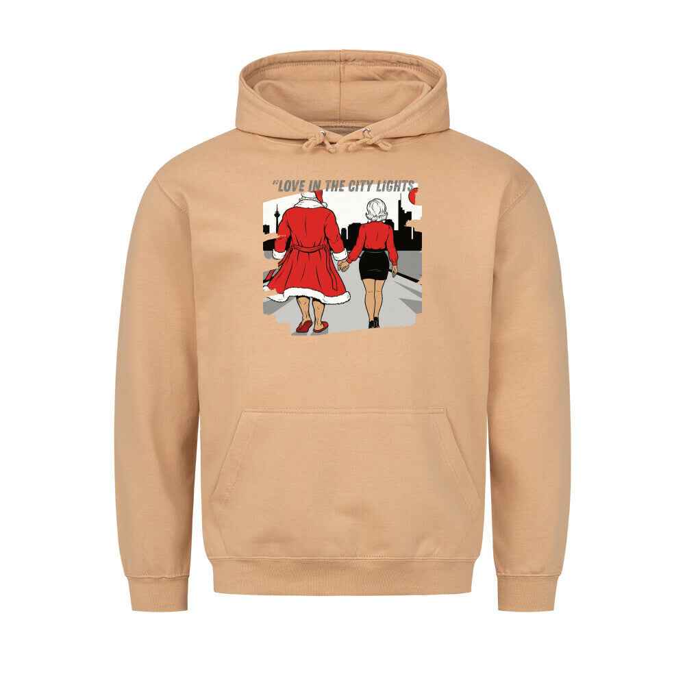 Love in City Hoodie - Premium Kapuzenpullover mit Bauchtasche