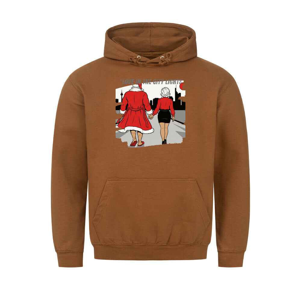 Love in City Hoodie - Premium Kapuzenpullover mit Bauchtasche
