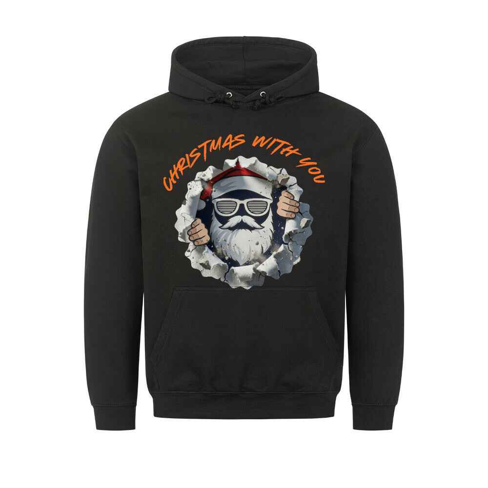 Weihnachten mit Dir Hoodie - Premium Kapuzenpullover mit Taschendruck