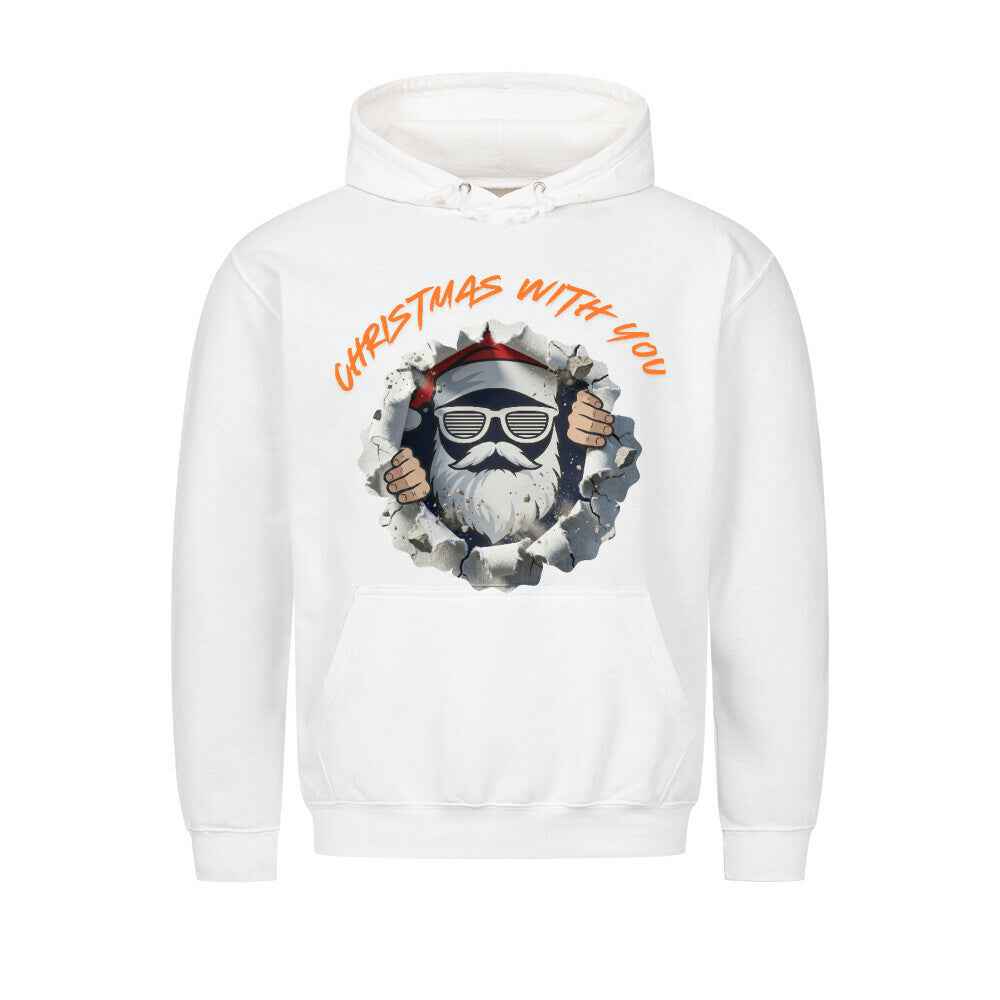 Weihnachten mit Dir Hoodie - Premium Kapuzenpullover mit Taschendruck