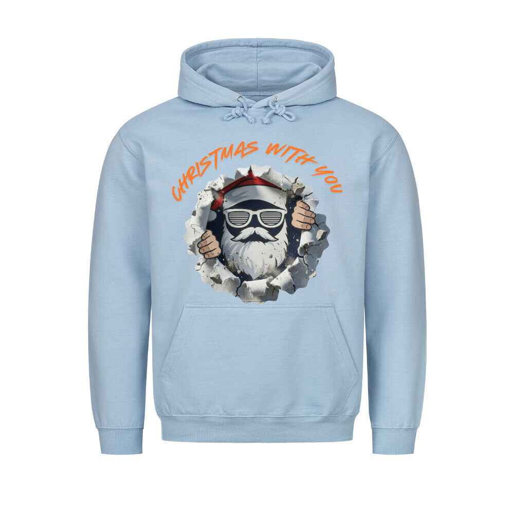 Weihnachten mit Dir Hoodie - Premium Kapuzenpullover mit Taschendruck