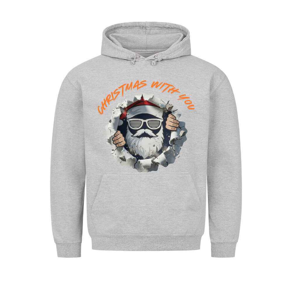 Weihnachten mit Dir Hoodie - Premium Kapuzenpullover mit Taschendruck