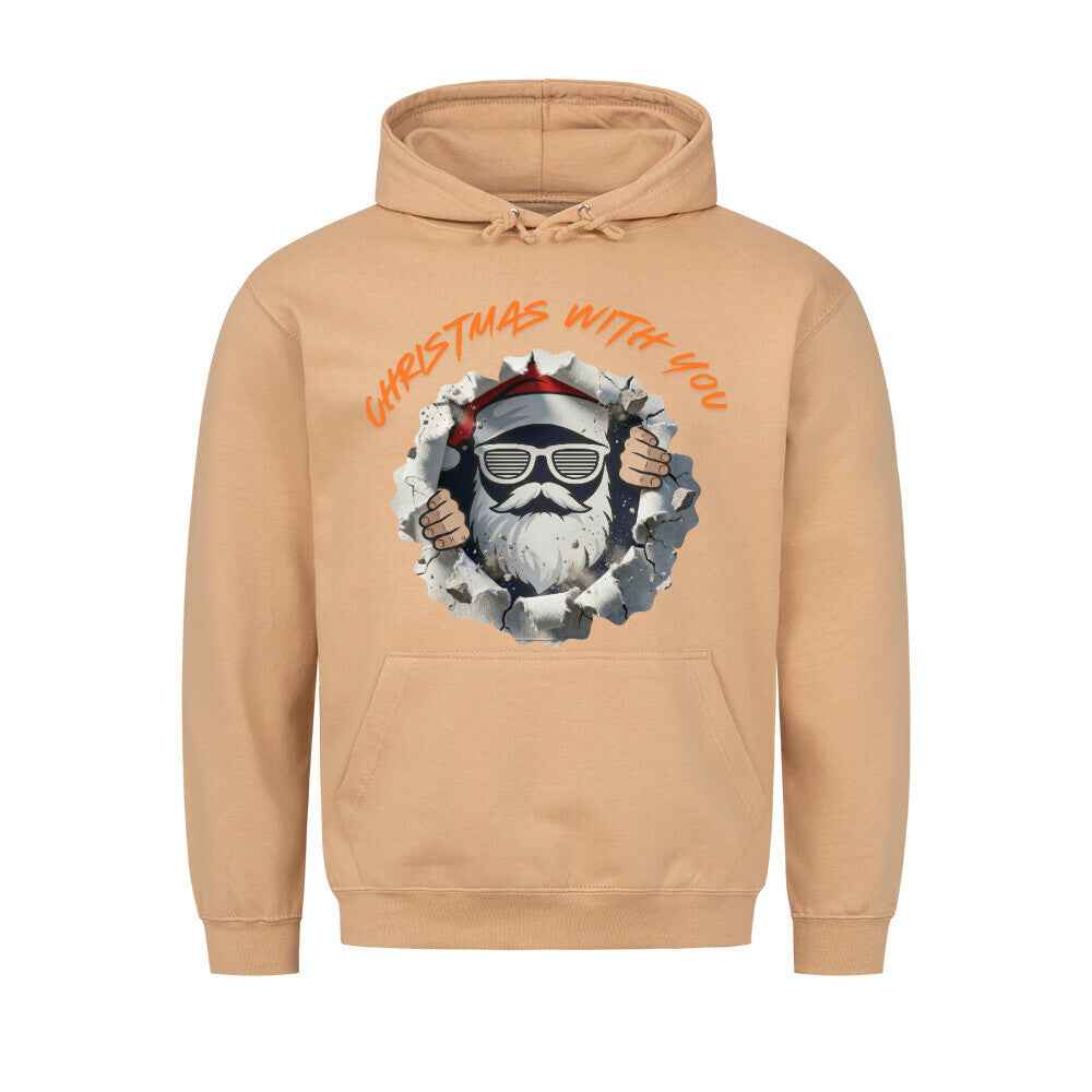 Weihnachten mit Dir Hoodie - Premium Kapuzenpullover mit Taschendruck