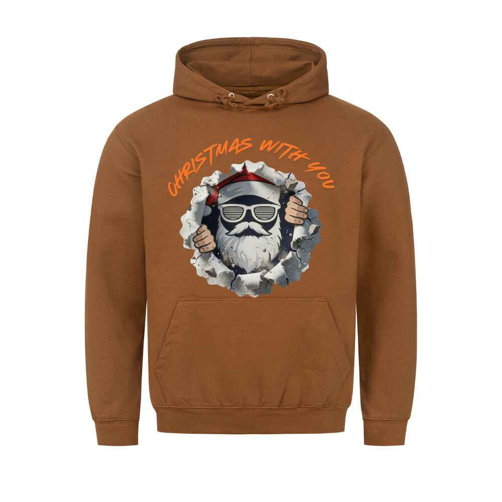 Weihnachten mit Dir Hoodie - Premium Kapuzenpullover mit Taschendruck