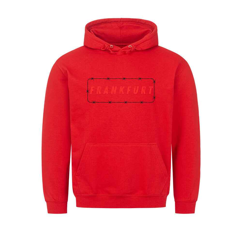 Stacheldraht Hoodie - Premium Kapuzenpullover mit Bauchtasche