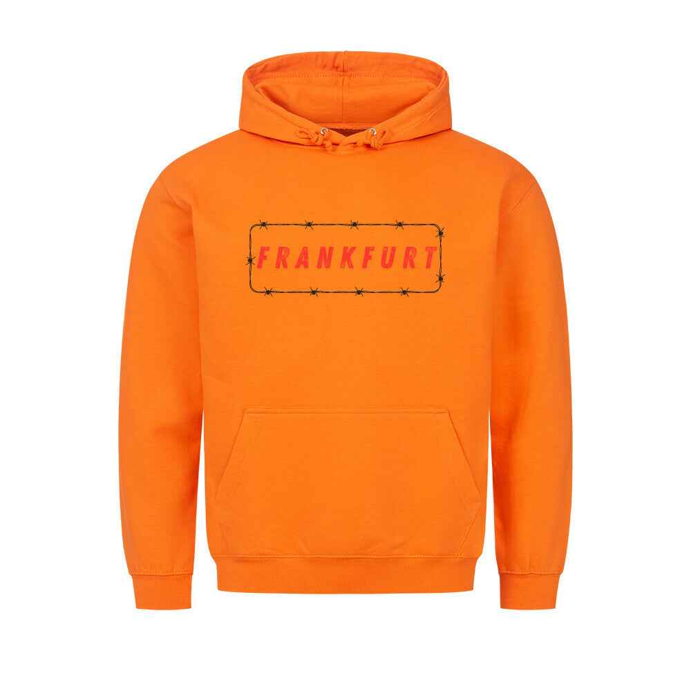 Stacheldraht Hoodie - Premium Kapuzenpullover mit Bauchtasche