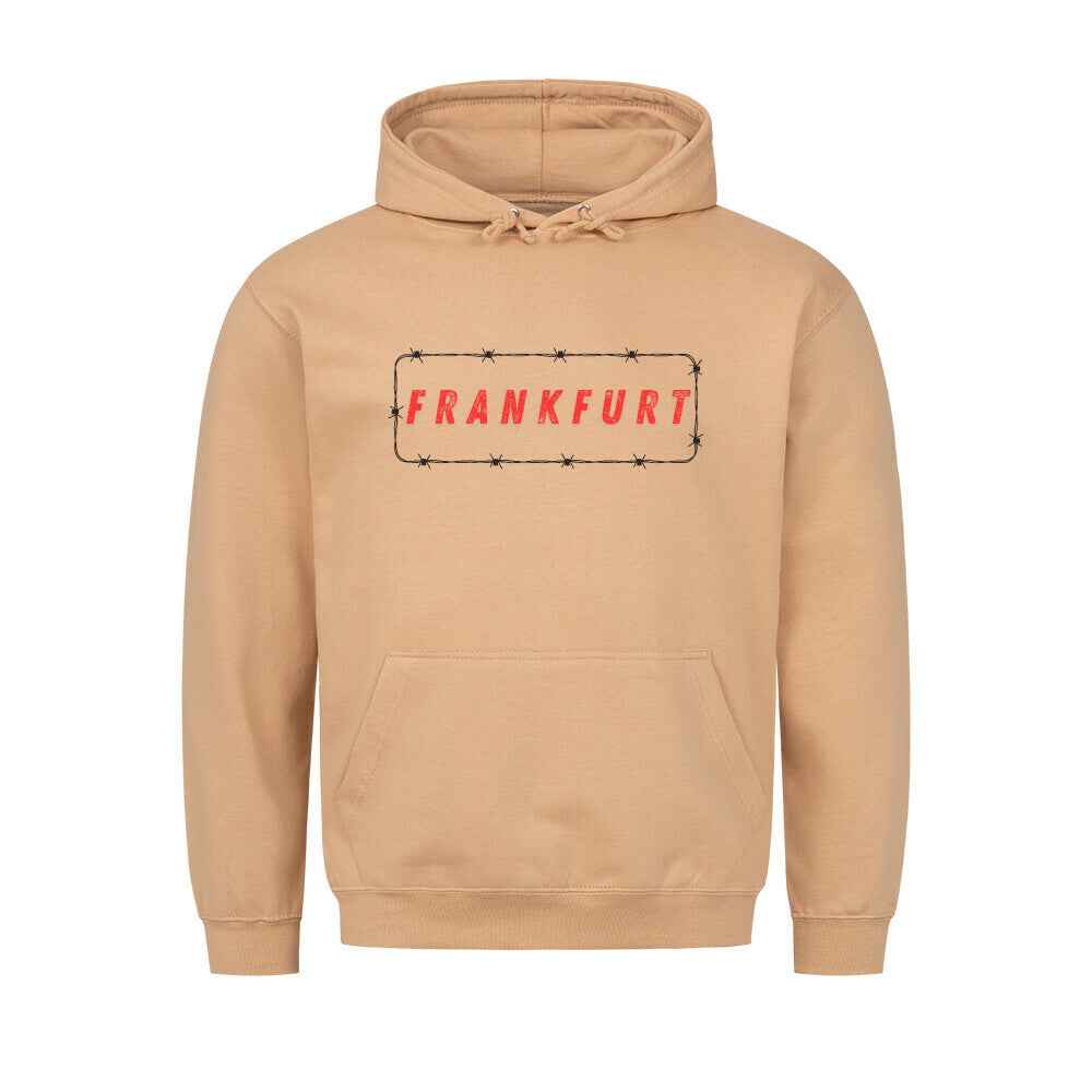 Stacheldraht Hoodie - Premium Kapuzenpullover mit Bauchtasche